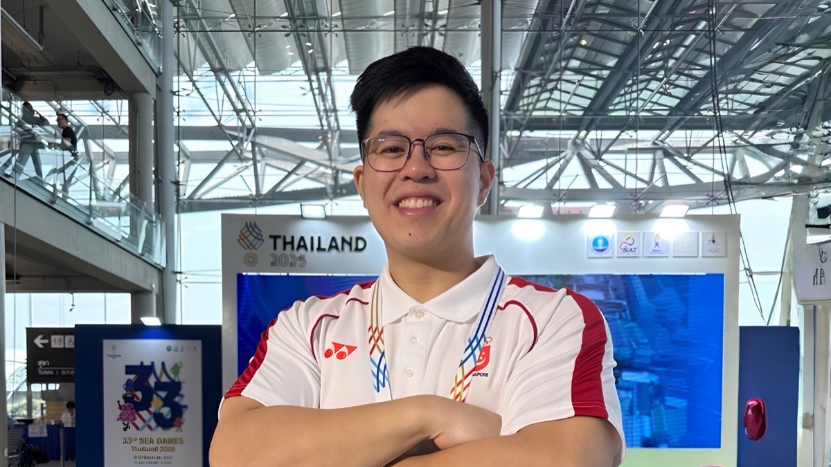 Andre at the 33rd SEA Games in Thailand, competing for Team Singapore.